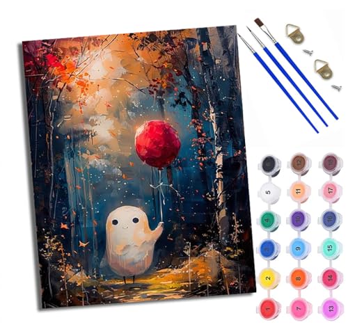 XXHXIE Malen Nach Zahlen Erwachsene-DIY Handgemalt Ölgemälde KitGeist mit einer Kerze für Anfänger Mit 3-Pinseln und Acrylfarbe Handgemalt öLgemäLde Kit Als Geschenk 40x50cm (Rahmenlos) von XXHXIE