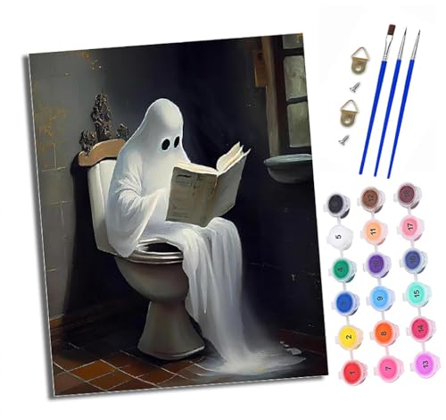 XXHXIE Malen Nach Zahlen Erwachsene-DIY Handgemalt Ölgemälde KitGeisterlesung auf der Toilette für Anfänger Mit 3-Pinseln und Acrylfarbe Handgemalt öLgemäLde Kit Als Geschenk 40x50cm (Rahmenlos) XXHXIE Malen Nach Zahlen Erwachsene-DIY Handgemalt Ölgemälde KitGeisterlesung auf der Toilette für Anfänger Mit 3-Pinseln und Acrylfarbe Handgemalt öLgemäLde Kit Als Geschenk 40x50cm (Rahmenlos) von XXHXIE