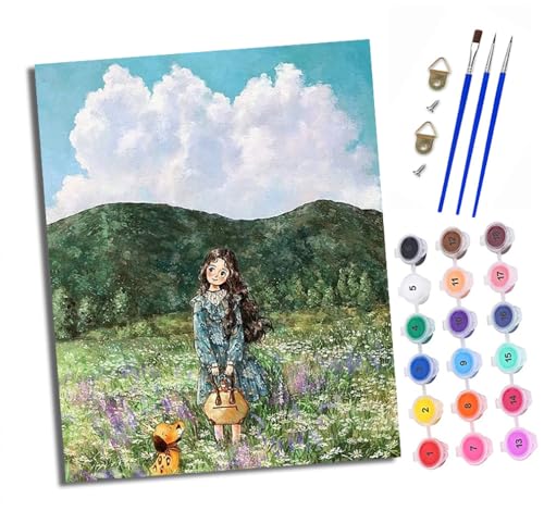 XXHXIE Malen Nach Zahlen Erwachsene-DIY Handgemalt Ölgemälde KitMädchen und Hund auf dem Gras für Anfänger Mit 3-Pinseln und Acrylfarbe Handgemalt öLgemäLde Kit Als Geschenk 40x50cm (Rahmenlos) XXHXIE Malen Nach Zahlen Erwachsene-DIY Handgemalt Ölgemälde KitMädchen und Hund auf dem Gras für Anfänger Mit 3-Pinseln und Acrylfarbe Handgemalt öLgemäLde Kit Als Geschenk 40x50cm (Rahmenlos) von XXHXIE