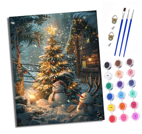XXHXIE Malen Nach Zahlen Erwachsene-DIY Handgemalt Ölgemälde KitSchneemann unter dem Weihnachtsbaum für Anfänger Mit 3-Pinseln und Acrylfarbe Handgemalt öLgemäLde Kit Als Geschenk 40x50cm (Rahmenlos) XXHXIE Malen Nach Zahlen Erwachsene-DIY Handgemalt Ölgemälde KitSchneemann unter dem Weihnachtsbaum für Anfänger Mit 3-Pinseln und Acrylfarbe Handgemalt öLgemäLde Kit Als Geschenk 40x50cm (Rahmenlos) von XXHXIE