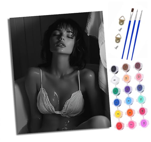 XXHXIE Malen nach Zahlen DIY Handgemalt Ölgemälde Set für Anfänger und Jugendliche Afrikanisches Mädchen Pinsel und Acrylfarbe 40x50 cm Mit Rahmen ideal als Geschenk oder zur Heimdekoration XXHXIE Malen nach Zahlen DIY Handgemalt Ölgemälde Set für Anfänger und Jugendliche Afrikanisches Mädchen Pinsel und Acrylfarbe 40x50 cm Mit Rahmen ideal als Geschenk oder zur Heimdekoration von XXHXIE