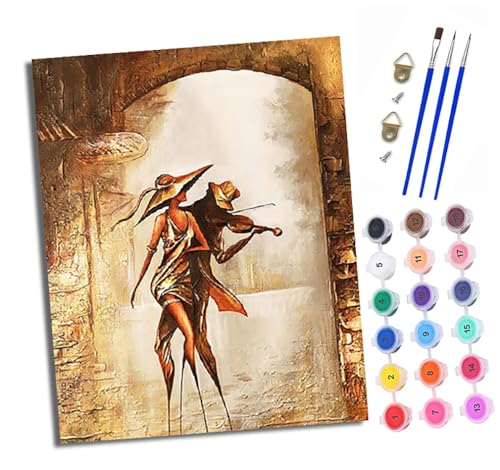 XXHXIE Malen nach Zahlen DIY Handgemalt Ölgemälde Set für Anfänger und Jugendliche Archway Violinduo Pinsel und Acrylfarbe 40x50 cm Mit Rahmen ideal als Geschenk oder zur Heimdekoration XXHXIE Malen nach Zahlen DIY Handgemalt Ölgemälde Set für Anfänger und Jugendliche Archway Violinduo Pinsel und Acrylfarbe 40x50 cm Mit Rahmen ideal als Geschenk oder zur Heimdekoration von XXHXIE