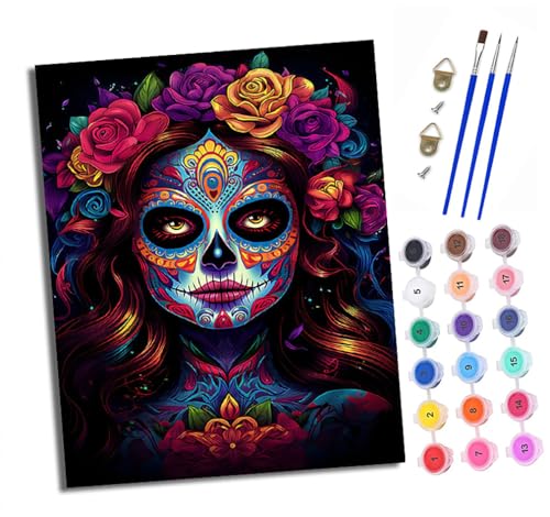 XXHXIE Malen nach Zahlen DIY Handgemalt Ölgemälde Set für Anfänger und Jugendliche Blumenclown-Mädchen Pinsel und Acrylfarbe 40x50 cm ideal als Geschenk oder zur Heimdekoration XXHXIE Malen nach Zahlen DIY Handgemalt Ölgemälde Set für Anfänger und Jugendliche Blumenclown-Mädchen Pinsel und Acrylfarbe 40x50 cm ideal als Geschenk oder zur Heimdekoration von XXHXIE