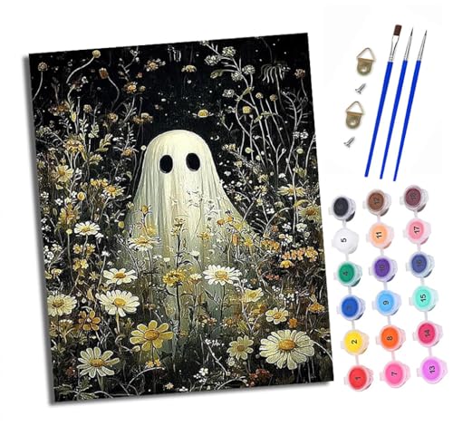 XXHXIE Malen nach Zahlen DIY Handgemalt Ölgemälde Set für Anfänger und Jugendliche Geist in den Blumen Pinsel und Acrylfarbe 40x50 cm ideal als Geschenk oder zur Heimdekoration von XXHXIE
