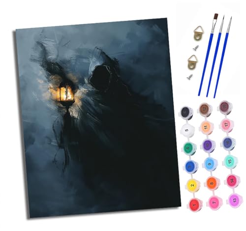 XXHXIE Malen nach Zahlen DIY Handgemalt Ölgemälde Set für Anfänger und Jugendliche Laterne Sensenmann Pinsel und Acrylfarbe 40x50 cm ideal als Geschenk oder zur Heimdekoration XXHXIE Malen nach Zahlen DIY Handgemalt Ölgemälde Set für Anfänger und Jugendliche Laterne Sensenmann Pinsel und Acrylfarbe 40x50 cm ideal als Geschenk oder zur Heimdekoration von XXHXIE