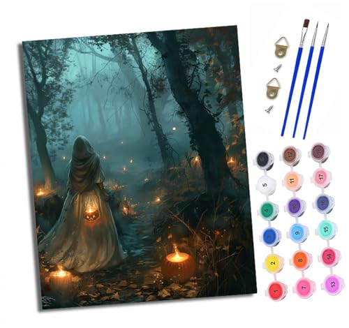 XXHXIE Malen nach Zahlen DIY Handgemalt Ölgemälde Set für Anfänger und Jugendliche Mann mit Laterne im Wald Pinsel und Acrylfarbe 40x50 cm ideal als Geschenk oder zur Heimdekoration XXHXIE Malen nach Zahlen DIY Handgemalt Ölgemälde Set für Anfänger und Jugendliche Mann mit Laterne im Wald Pinsel und Acrylfarbe 40x50 cm ideal als Geschenk oder zur Heimdekoration von XXHXIE
