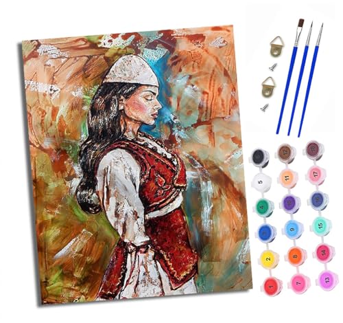 XXHXIE Malen nach Zahlen DIY Handgemalt Ölgemälde Set für Anfänger und Jugendliche Nationaltracht-Silhouette Pinsel und Acrylfarbe 40x50 cm Mit Rahmen ideal als Geschenk oder zur Heimdekoration XXHXIE Malen nach Zahlen DIY Handgemalt Ölgemälde Set für Anfänger und Jugendliche Nationaltracht-Silhouette Pinsel und Acrylfarbe 40x50 cm Mit Rahmen ideal als Geschenk oder zur Heimdekoration von XXHXIE