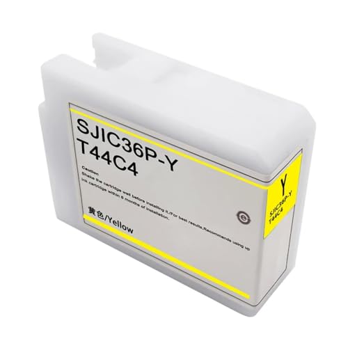 XXINGYULI Kompatible Tintenpatrone T44C1 T44C2 T44C3 T44C4 Kompatibel mit CW-C6500Ae CW-C6500Pe EUR Etikettendrucker mit Pigmenttinte(Yellow) von XXINGYULI