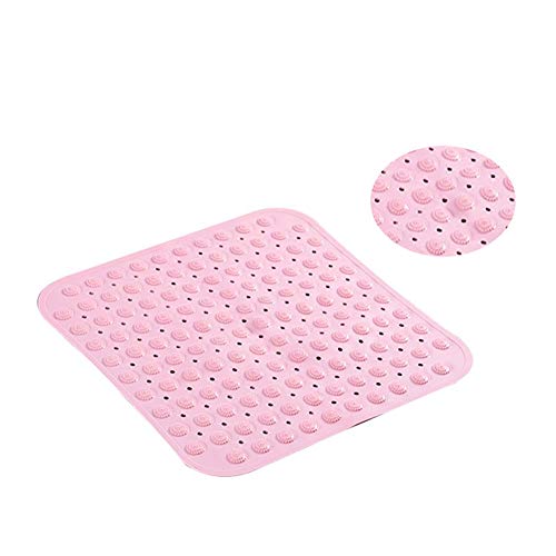 XXIOJUN Saugnapf rutschfest Dick Müdigkeit Lindern Fuß-Pad Kunststoff, 3 Farben, 5 Größen (Color : Pink, Size : 48x47cm) von XXIOJUN-Duschmatten
