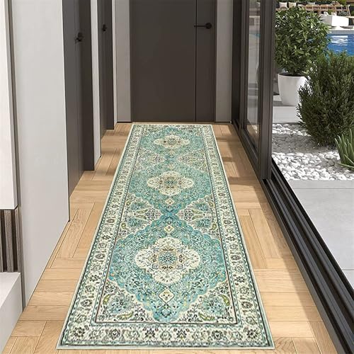 XXIUDEE Extra langer Teppichläufer für Flur und Küche, Schlafzimmerläufer, Fußmatten, mit rutschfester Unterseite, für Wohnzimmer, Esszimmer, Eingangsbereich (300 x 60 cm, Stil 5) von XXIUDEE