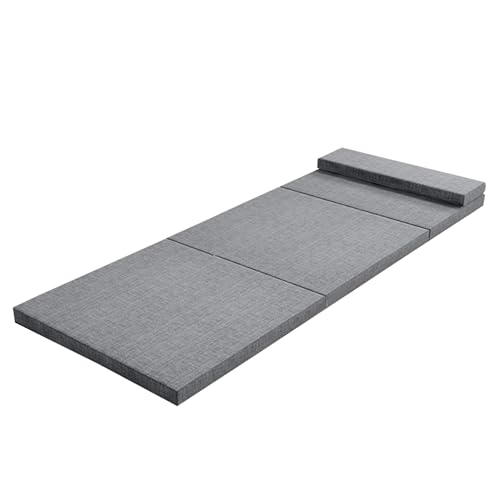 XXIUDEE Faltbare Bodenmatratze mit rutschfester Unterseite, waschbare Klappmatratze zum Schlafen, Meditation, Yoga, tragbares Gäste-Sofabett für Auto, Zelt, Reisen, Camping (200 x 60 x 8 cm von XXIUDEE