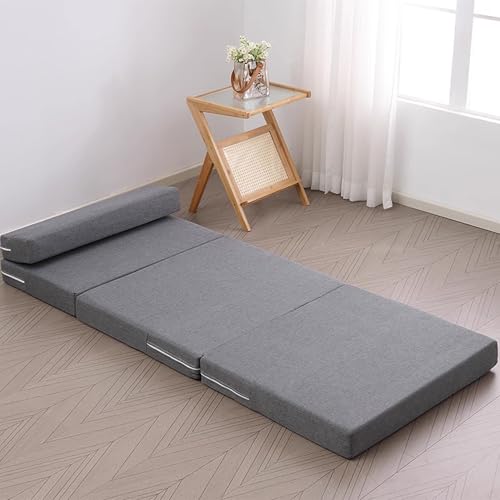 XXIUDEE Faltbare Tatami-Matratze mit abnehmbarem Bezug, Boden-Klapp-Isomatte für Meditation, Yoga, Kinder, Gäste, Wohnzimmer, Übernachtung, Matratze für Reisen, Auto, Zelt (200 x 100 x 5 cm von XXIUDEE