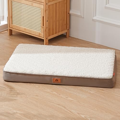 XXIUDEE Große Hundebetten, Anti-Angst-Haustierbetten, weiches Plüsch, rechteckig, waschbares Kissen für Hunde und Katzen, Haustierbox-Matratze, Sofa-Matte für alle Jahreszeiten (91 x 69 x 7,5 cm, grau XXIUDEE Große Hundebetten, Anti-Angst-Haustierbetten, weiches Plüsch, rechteckig, waschbares Kissen für Hunde und Katzen, Haustierbox-Matratze, Sofa-Matte für alle Jahreszeiten (91 x 69 x 7,5 cm, grau von XXIUDEE