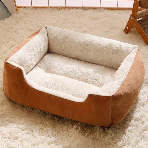 XXIUDEE Hundebett, orthopädisches Hundesofa, Anti-Angst-Haustierkissen, weich, warm, quadratisch, mit rutschfester Unterseite, für Katzen und Welpen, 45 x 30 x 12 cm, Kaffeebraun XXIUDEE Hundebett, orthopädisches Hundesofa, Anti-Angst-Haustierkissen, weich, warm, quadratisch, mit rutschfester Unterseite, für Katzen und Welpen, 45 x 30 x 12 cm, Kaffeebraun von XXIUDEE