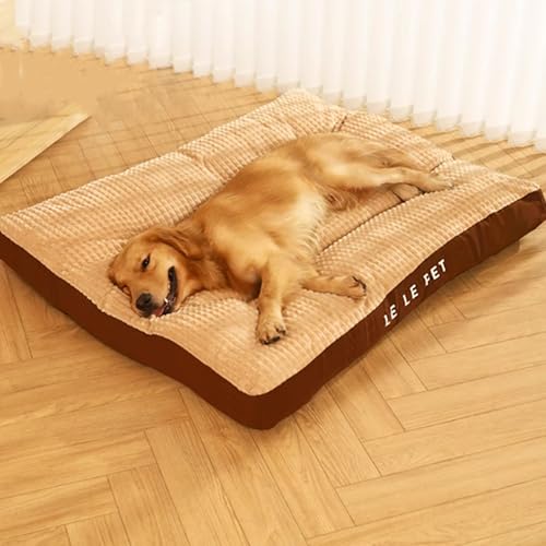 XXIUDEE Hundebetten, waschbar, orthopädische Hundebetten, Couch mit abnehmbarem Bezug, Haustierkissen, mittelgroß, Haustiermatte mit rutschfester Unterseite, 47 x 45 x 7 cm, Braun von XXIUDEE