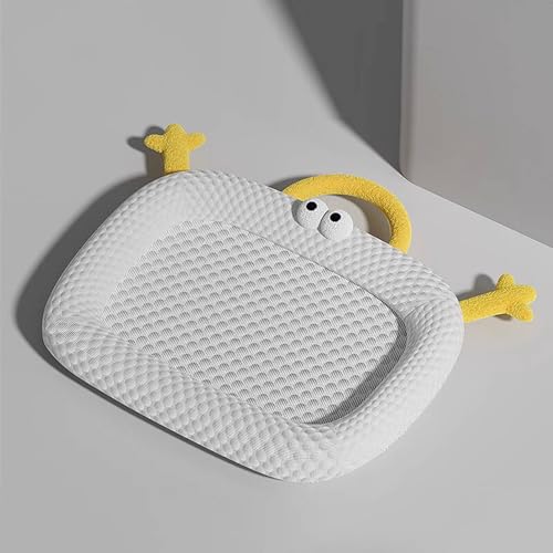 XXIUDEE Hundebetten, waschbar, orthopädisches Hundesofa, Betten mit Griff, beruhigende Haustiermatratze, Matratze, rutschfest, Größe S, M, 85 x 65 x 4 cm, Grau von XXIUDEE