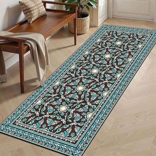 XXIUDEE Küchenteppich für den Innenbereich, waschbarer Waschküchenläufer, Teppich, Türeingang, Teppiche mit rutschfester Unterseite, für Schlafzimmer, Flur, Esszimmer (120 x 50 cm, Stil 2) von XXIUDEE