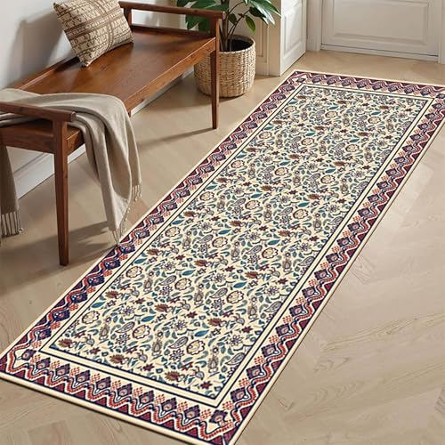 XXIUDEE Küchenteppich für den Innenbereich, waschbarer Waschküchenläufer, Teppich, Türeingang, Teppiche mit rutschfester Unterseite, für Schlafzimmer, Flur, Esszimmer (180 x 60 cm, Stil 3) von XXIUDEE