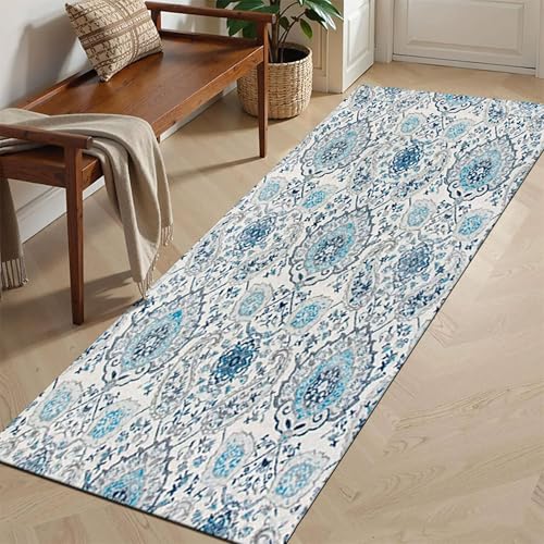 XXIUDEE Küchenteppich für den Innenbereich, waschbarer Waschküchenläufer, Teppich, Türeingang, Teppiche mit rutschfester Unterseite, für Schlafzimmer, Flur, Esszimmer (180 x 60 cm, Stil 5) von XXIUDEE