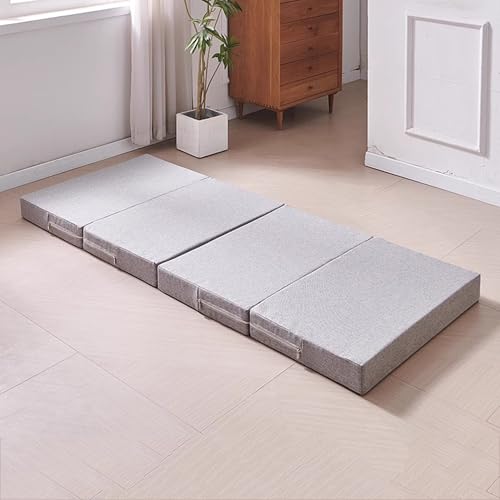 XXIUDEE Maschinenwaschbare, faltbare Tatami-Matratze, ausklappbares Sofa, Stuhl, Bett, ideal für Gäste, Camping, Reisen, Kinderübernachtungen, faltbare Matratze, einfache Lagerung (200 x 60 x 10 cm von XXIUDEE