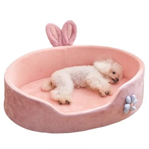 XXIUDEE Mittelgroßes Hundebett mit waschbarem Kissen, Anti-Angst-Haustier-Katzenbetten mit rutschfester Unterseite, bequeme kleine, mittelgroße Matratze für Hundekäfig (60 x 40 x 17 cm) von XXIUDEE