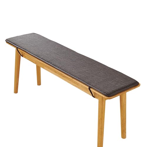 XXIUDEE Sitzkissen für Innenbereich, Küche, Esszimmer, rutschfeste Holzmöbel, Couchkissen, waschbar, Fensterbank, Tatami-Sitzpolster für Café, Terrasse, 200 x 40 x 1,5 cm, Dunkelgrau von XXIUDEE
