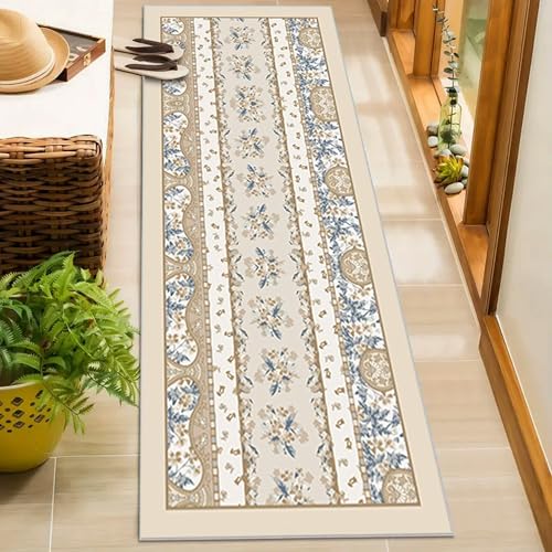XXIUDEE Waschbare Fußmatte für Eingang, Eingangsbereich, Küchenteppich, Wäscheteppich, Läufer mit rutschfester Unterseite, für Inneneinrichtung, fusselfrei (120 x 50 cm, Stil 3) von XXIUDEE