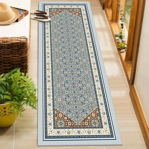 XXIUDEE Waschbare Fußmatte für Eingang, Eingangsbereich, Küchenteppich, Wäscheteppich, Läufer mit rutschfester Unterseite, für Inneneinrichtung, fusselfrei (200 x 80 cm, Stil 2) von XXIUDEE