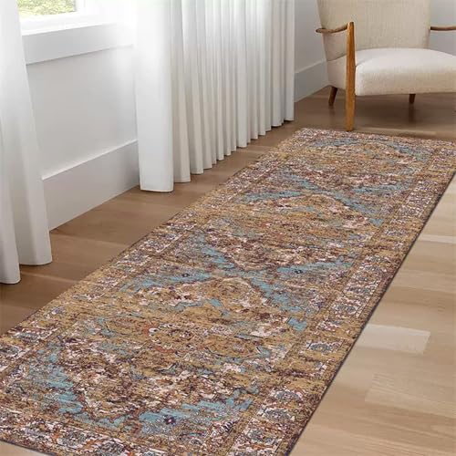 XXIUDEE Waschbarer Teppichläufer mit rutschfester Unterseite, für Wohnzimmer, Schlafzimmer, Flur, Küche, Nachttisch, fusselfrei, für den Innenbereich, Waschküche, Teppichläufer (240 x 60 cm, Stil 9) XXIUDEE Waschbarer Teppichläufer mit rutschfester Unterseite, für Wohnzimmer, Schlafzimmer, Flur, Küche, Nachttisch, fusselfrei, für den Innenbereich, Waschküche, Teppichläufer (240 x 60 cm, Stil 9) von XXIUDEE