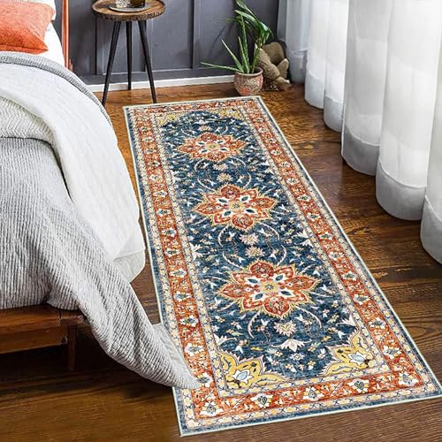 XXIUDEE Wohnzimmer-Teppich, Flur, Schlafzimmer, Korridor, waschbar, Küchenläufer, Eingangsteppich, Fußmatten mit rutschfester Unterseite, pflegeleicht (160 x 80 cm, Stil 2) von XXIUDEE