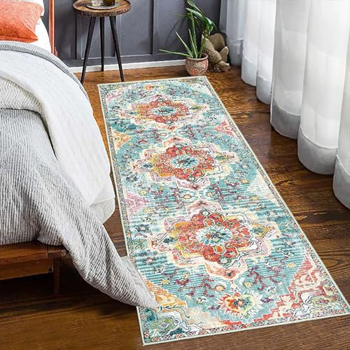 XXIUDEE Wohnzimmer-Teppich, Flur, Schlafzimmer, Korridor, waschbar, Küchenläufer, Eingangsteppich, Fußmatten mit rutschfester Unterseite, pflegeleicht (160 x 80 cm, Stil 6) von XXIUDEE