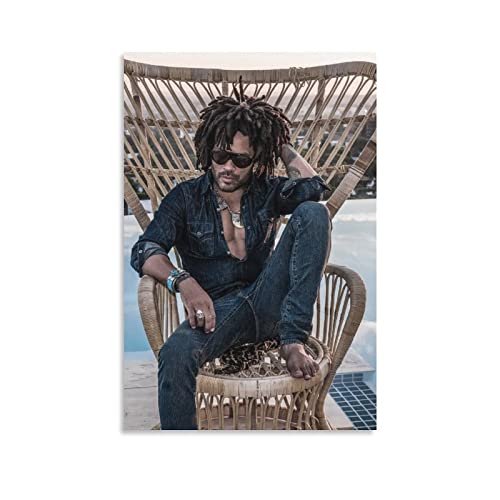 XXJDSK Druck Auf Leinwand Der Sänger Lenny Kravitz Sit Chair Wandkunst Wohnzimmer Poster Schlafzimmer Malerei 60X90cm Kein Rahmen von XXJDSK