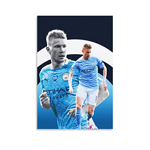 XXJDSK Druck Auf Leinwand Kevin De Bruyne Poster Home Decoration Room Decor Wandkunst für Schlafzimmer Wohnzimmer 60X90cm Kein Rahmen von XXJDSK