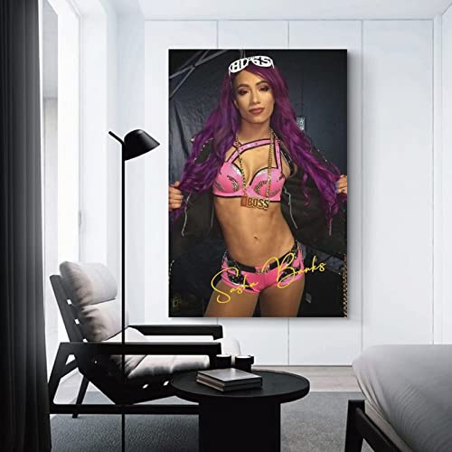 XXJDSK Druck Auf Leinwand Sasha Banks-7, modernes Familien-Schlafzimmer, Dekor-Poster 60X90cm Kein Rahmen von XXJDSK