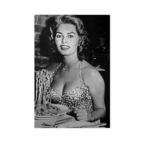 XXJDSK Druck Auf Leinwand Schauspielerin Sophia Loren 16 Leinwand für Wohnzimmer Schlafzimmer Dekoration 60X90cm Kein Rahmen von XXJDSK
