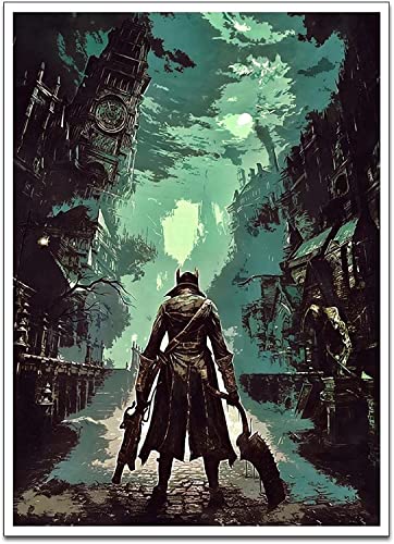 XXJDSK Foto Auf Leinwand REGF Leinwand Gemälde Poster Bloodborne Dekoratives Bild Moderne Gemälde Wohnkultur 60X90cm Kein Rahmen von XXJDSK