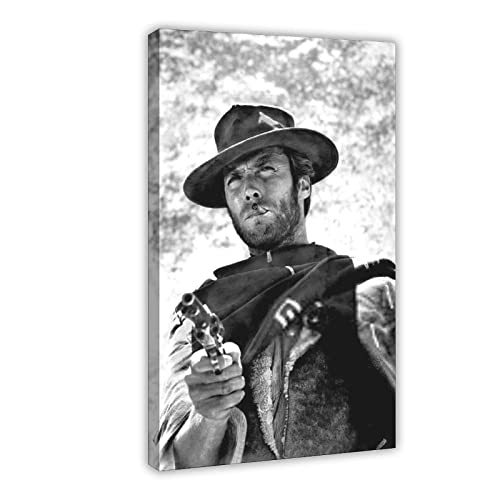 XXJDSK Foto Auf Leinwand Schauspieler Clint Eastwood 5, Gemälde für Wohnzimmer, Schlafzimmer 60x80cm Kein Rahmen von XXJDSK