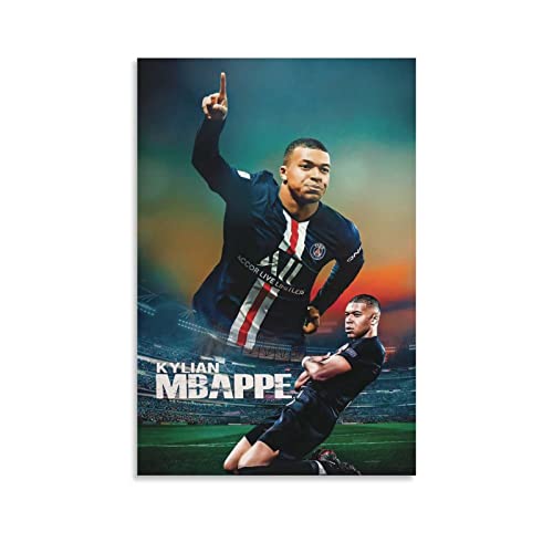 XXJDSK Leinwand Bilder Kylian Mbappé Poster Kylian Mbappé, dekoratives Gemälde,Wohnzimmer, Poster, Schlafzimmer, Gemälde 60x90cm Kein Rahmen von XXJDSK