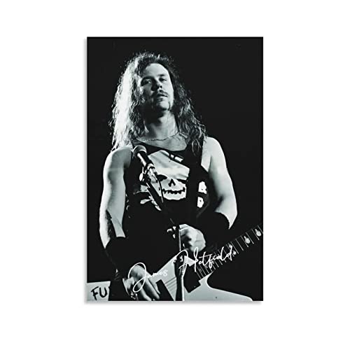 XXJDSK Poster Kunstdrucke James Hetfield Poster auf Leinwand, Kunstposter und Bilderdruck, modernes Familienschlafzimmerdekor, Poster 60X90cm Kein Rahmen von XXJDSK