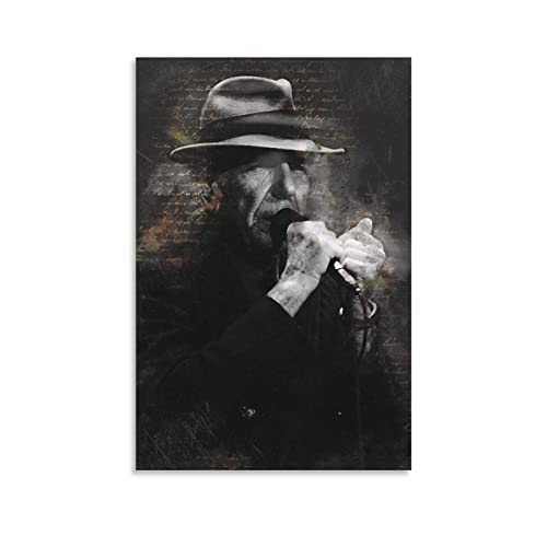 XXJDSK Poster Kunstdrucke Leonard Cohen Poster, Motorsport-Poster, hängende Bilder für Wanddekorationen, Zuhause, Schlafzimmer 60X90cm Kein Rahmen von XXJDSK