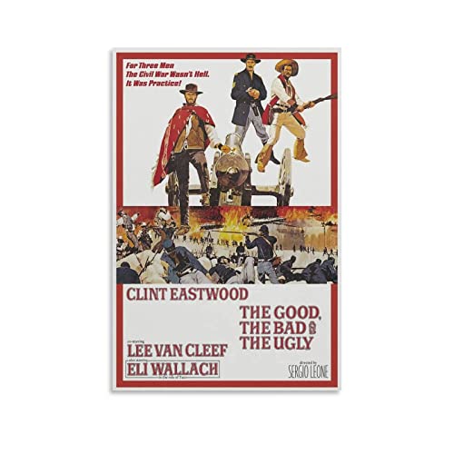 XXJDSK Poster Kunstdrucke The Good The Bad The Ugly Filmposter für Schlafzimmer 60X90cm Kein Rahmen von XXJDSK