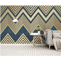 Geometrie Tapete 3D Peel & Stick Gold Abstrakt Abnehmbare Vlies Wand Wandbild von XXLwallpaper