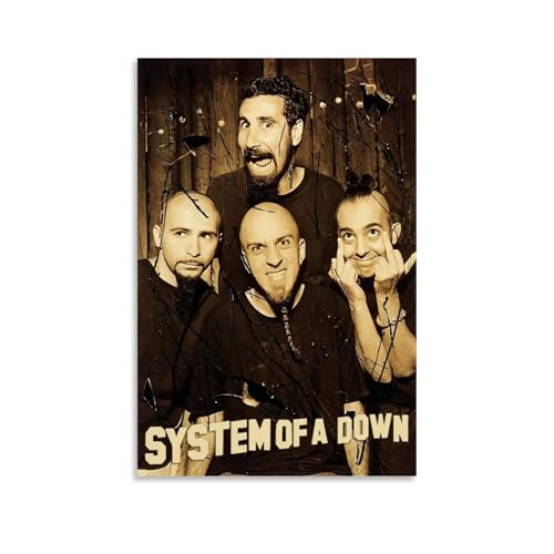 XXQPO Poster "System of A Down-Heavy Metal Band", Leinwand, Wandkunst für Heimdekoration, Wohnzimmer, Schlafzimmer, 30 x 45 cm, ungerahmter Stil von XXQPO