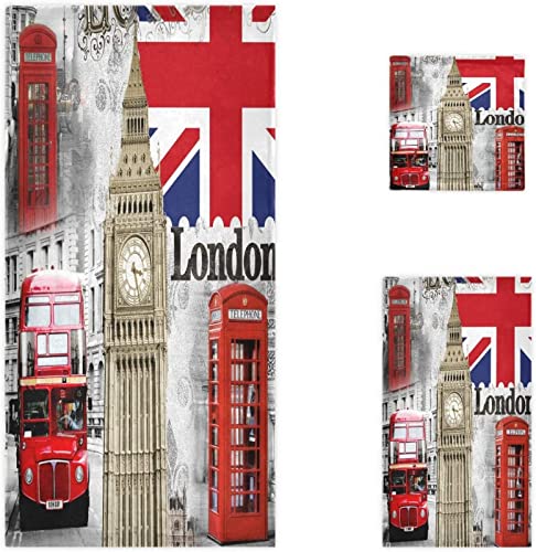 London, England Strandtuch Schnell Trocknendes, Weiches, Leichtes, Microfaser Handtücher Sandfreiem Handtuch Campinghandtuch Badehandtuch Perfekt für Fitness Reisen Sport Yoga (140x70cm Groß) von XXVVW