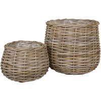 Aufbewahrungskorb 2er Set Pulo Kuba Rattan Aufbewahrungskorb 2er Set Pulo Kuba Rattan von XXXL
