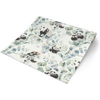 Papiertapete Pandabären weiß grün B/L: ca. 53x1005 cm von XXXL