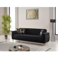 Schlafsofa Lozan schwarz B/H/T/L: ca. 230x49x86x84 cm von XXXL