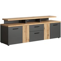TV-Lowboard Esteban Eiche Evoke Oak Nachbildung anthrazit B/H/T: ca. 180x66x47 cm
