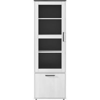 Vitrine Smart 1 Massivholz kiefer weiß schwarz B/H/T: ca. 61x189x40 cm von XXXL