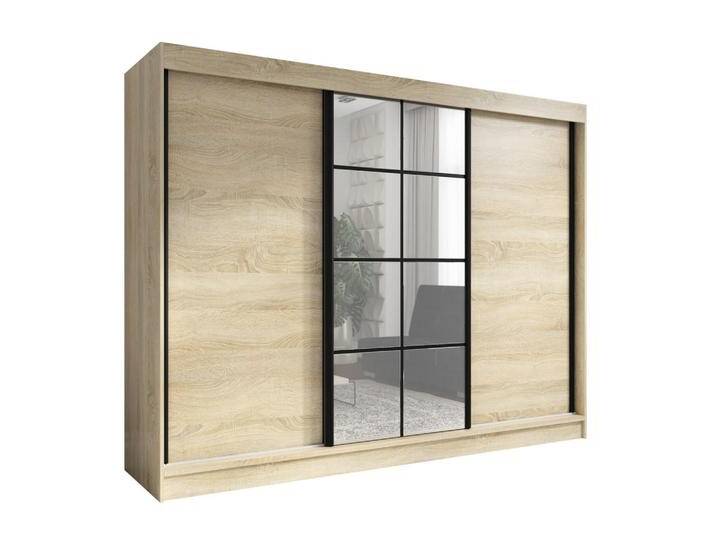 A&J MöbelLand SCHWEBETÜRENSCHRANK, Braun, 200x215x59.5 cm, Schlafzimmer, Kleiderschränke, Schwebetürenschränke von XXXLutz Marktplatz